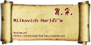 Milkovich Harlám névjegykártya